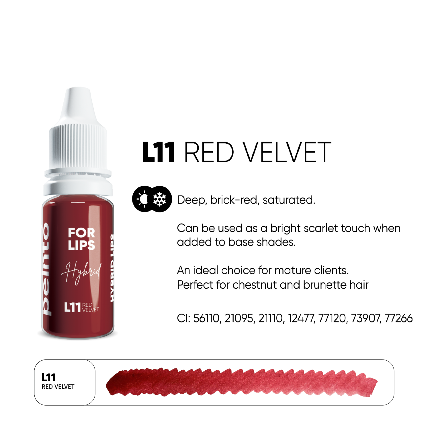 PEINTO ტუჩის პიგმენტი Red Velvet 10 მლ.